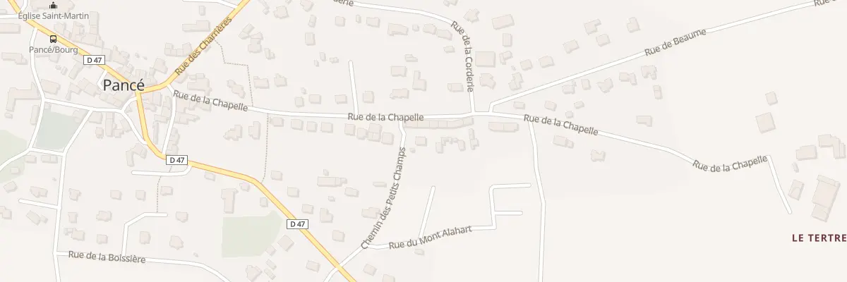 Plan du 28 Rue de la Chapelle à Pancé