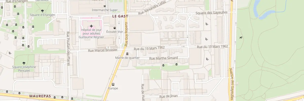 Plan du 14 Rue du 19 mars 1962 à Rennes