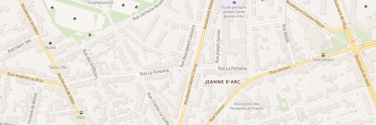 Plan du 47 Rue La Fontaine à Rennes
