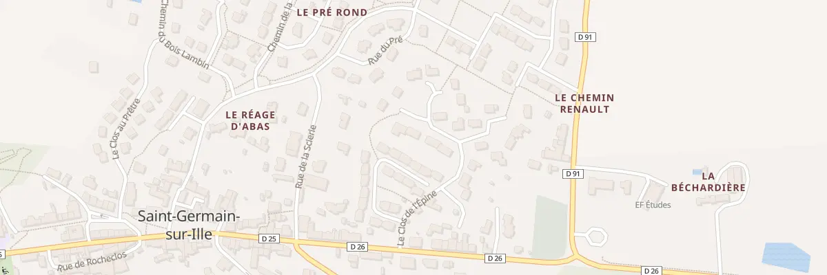 Plan du 20 Rue du Clos de l’Epine à Saint-Germain-sur-Ille