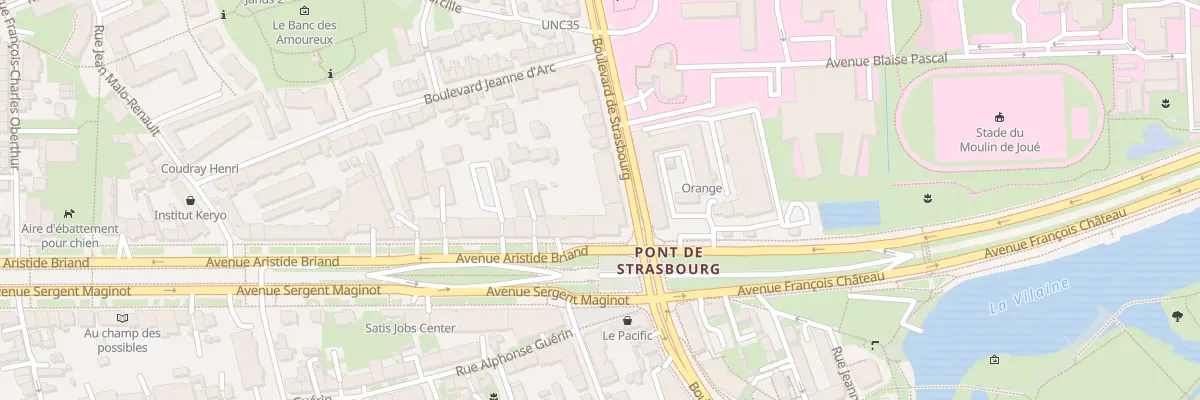 Plan du 7 Bd de Strasbourg à Rennes