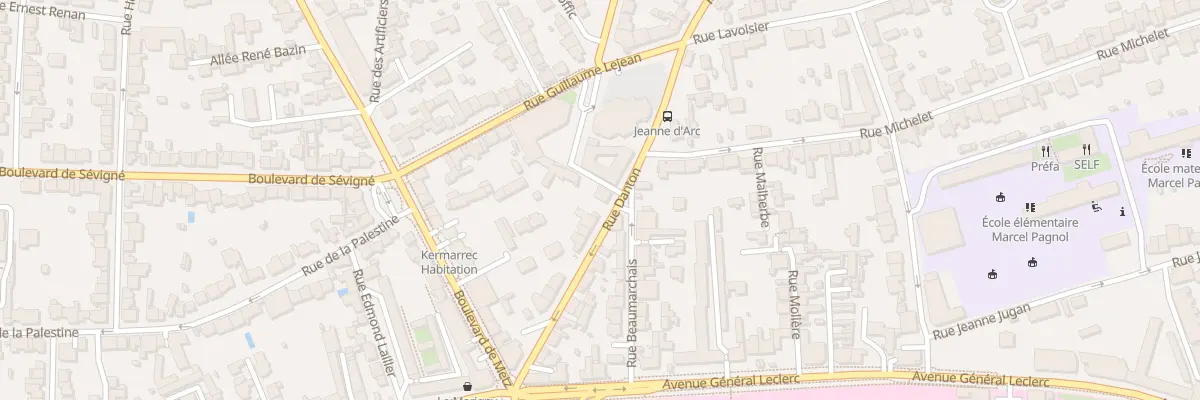 Plan du 15 Rue Danton à Rennes