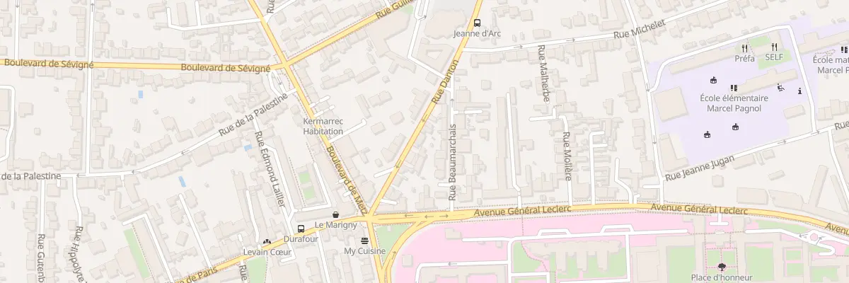 Plan du 14 Rue Danton à Rennes