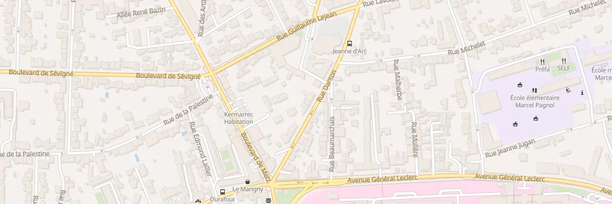 Plan du 13 Rue Danton à Rennes