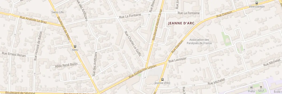 Plan du 8 Rue Charles Le Goffic à Rennes
