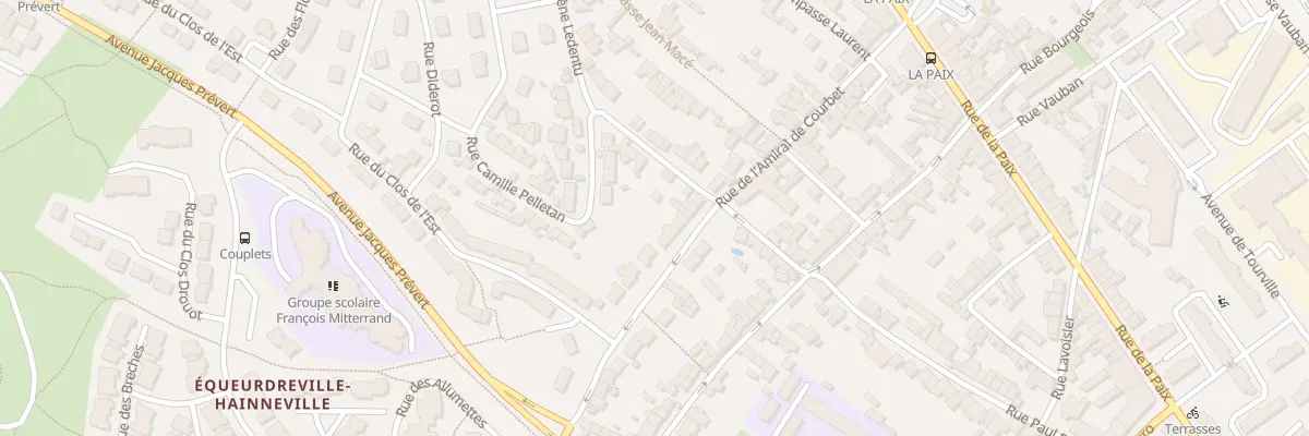 Plan du 64 Rue Amiral Courbet Equeurdrevi à Cherbourg-en-Cotentin