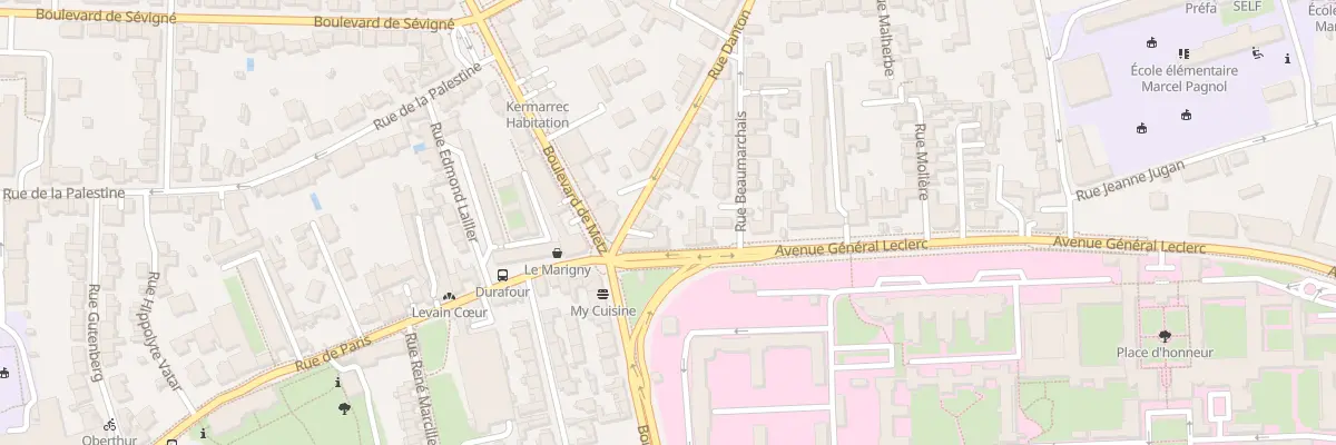 Plan du 4 Rue Danton à Rennes