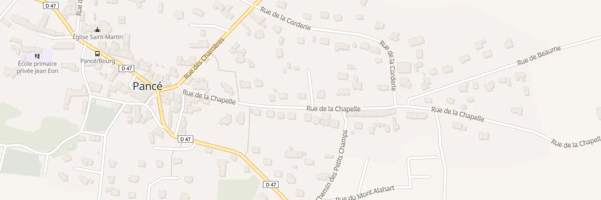 Plan du 13 Rue de la Chapelle à Pancé
