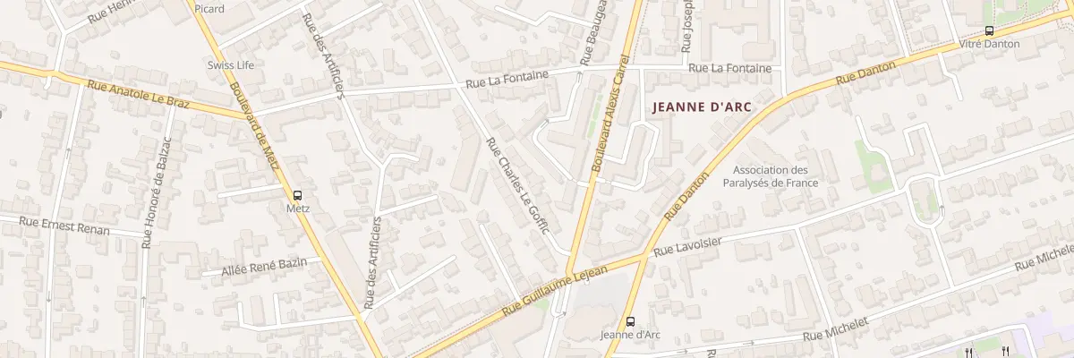 Plan du 12 Rue Charles Le Goffic à Rennes