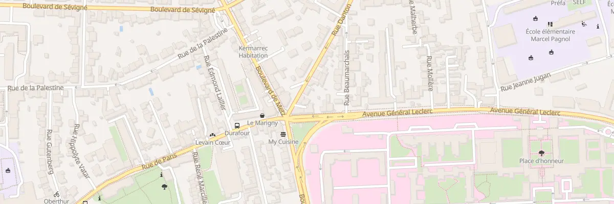 Plan du 2B Rue Danton à Rennes