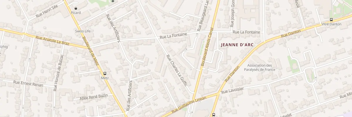 Plan du 18 Rue Charles Le Goffic à Rennes