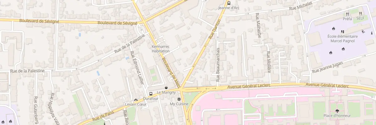 Plan du 5 Rue Danton à Rennes