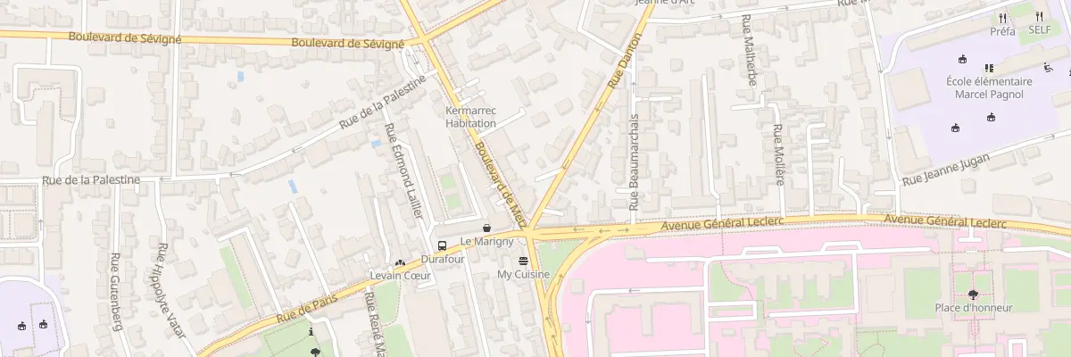 Plan du 3 Rue Danton à Rennes
