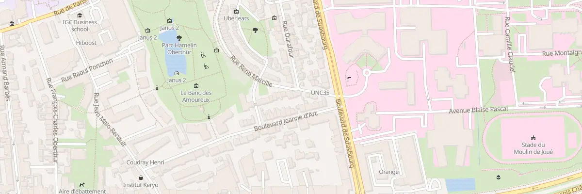 Plan du 1 Rue René Marcille à Rennes