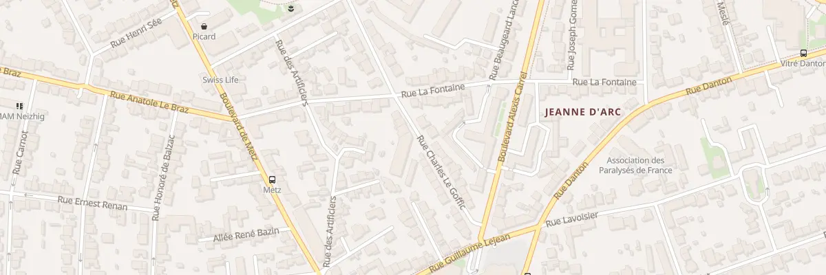 Plan du 21 Rue Charles Le Goffic à Rennes