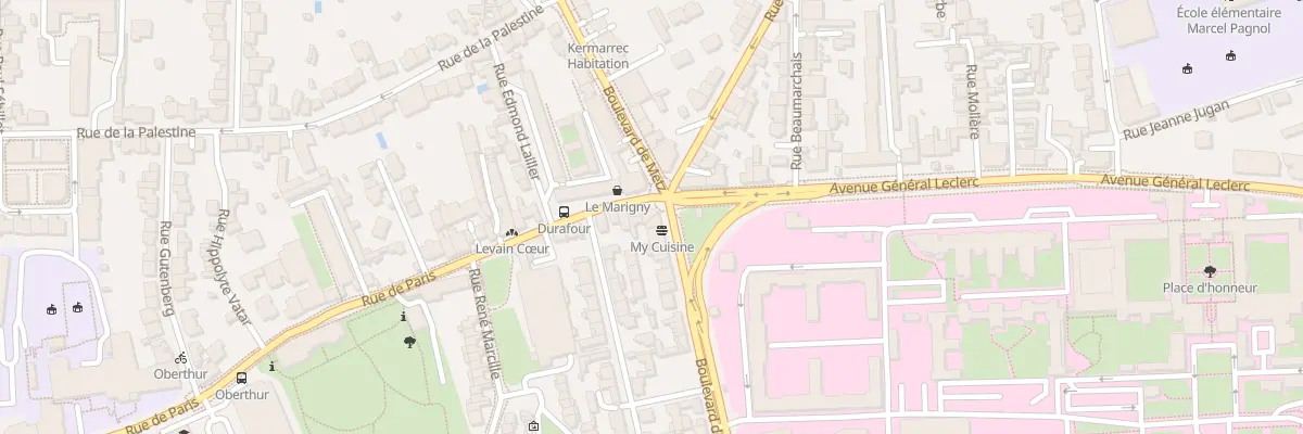 Plan du 100 Rue de Paris à Rennes