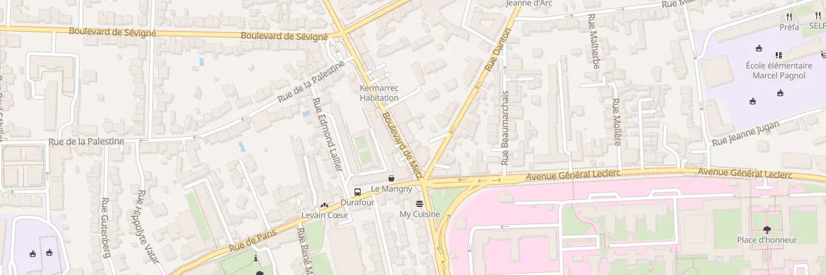 Plan du 8 Bd de Metz à Rennes