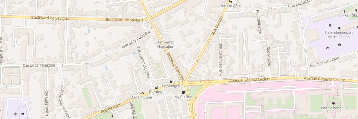 Plan du 10 Bd de Metz à Rennes