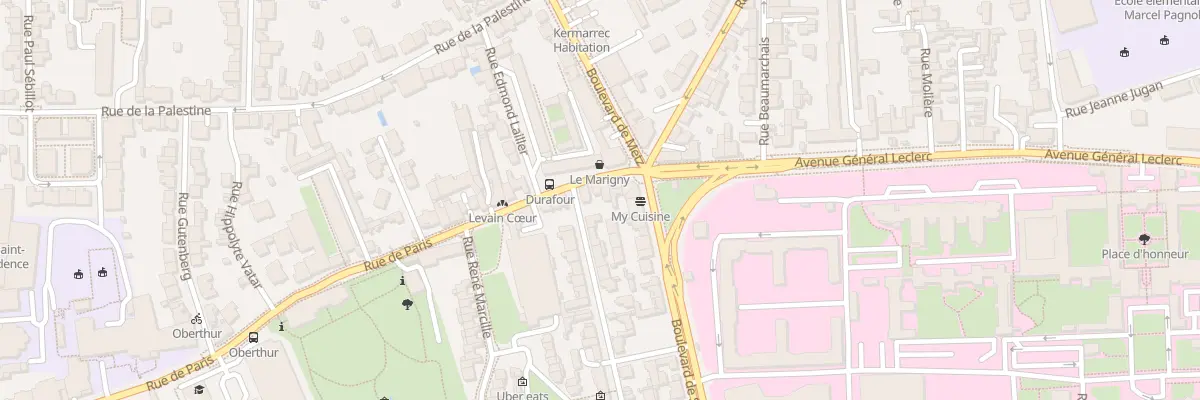Plan du 96 Rue de Paris à Rennes