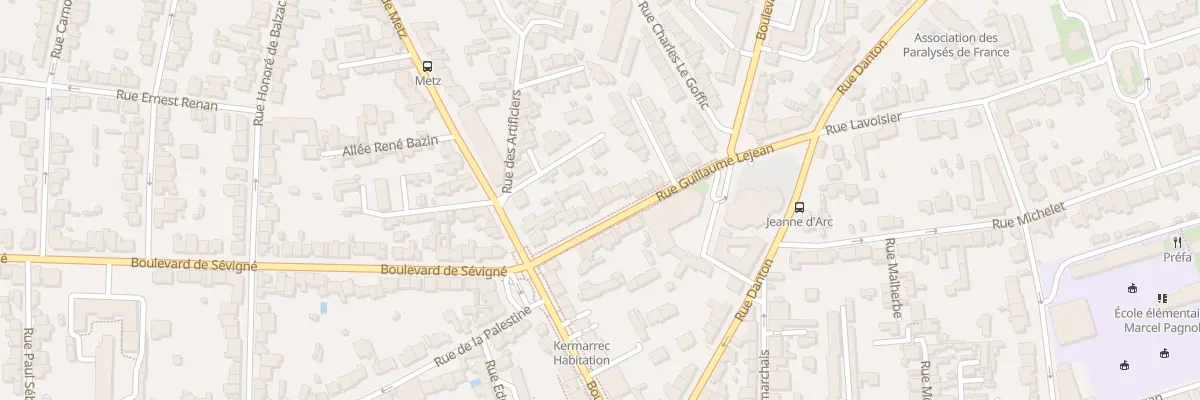 Plan du 9 Rue Guillaume Lejean à Rennes