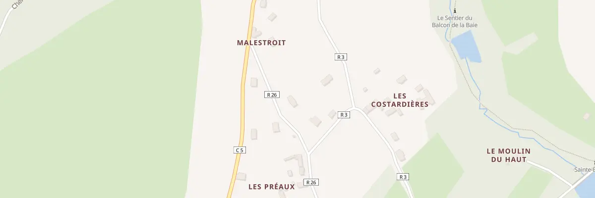Plan du 5000 Les Costardières à Saint-Broladre