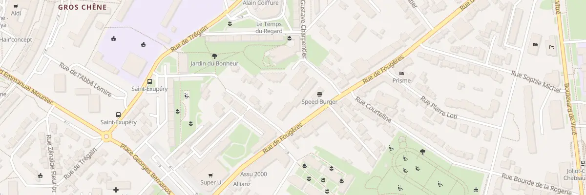 Plan du 227 Rue de Fougères à Rennes