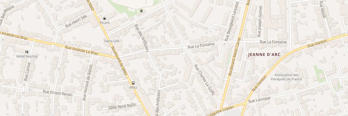Plan du 28 Rue La Fontaine à Rennes