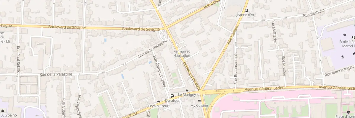 Plan du 13 Bd de Metz à Rennes