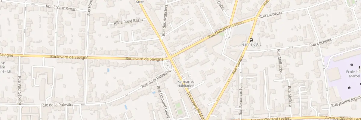 Plan du 28 Bd de Metz à Rennes