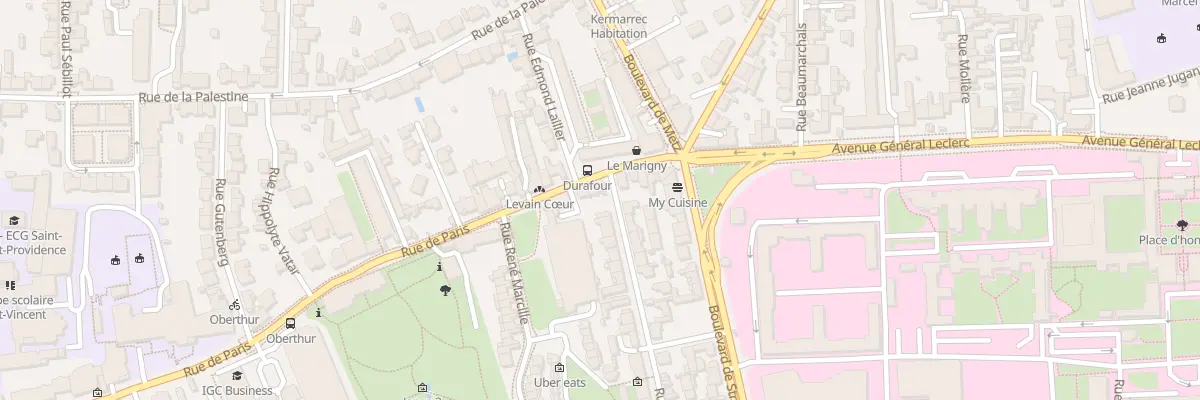 Plan du 92 Rue de Paris à Rennes