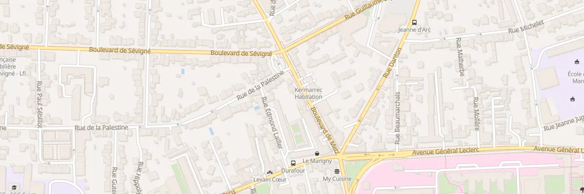 Plan du 15 Bd de Metz à Rennes