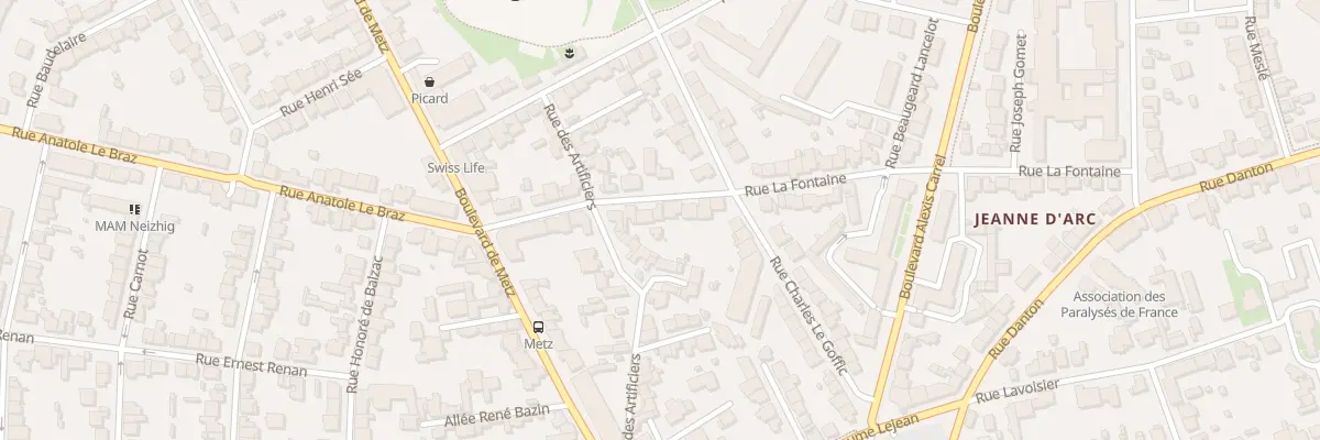 Plan du 20 Rue La Fontaine à Rennes