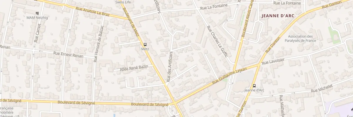 Plan du 10 Rue des Artificiers à Rennes