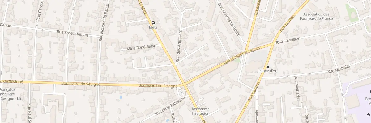 Plan du 36 Bd de Metz à Rennes