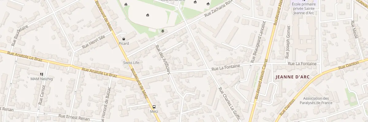 Plan du 17 Rue La Fontaine à Rennes
