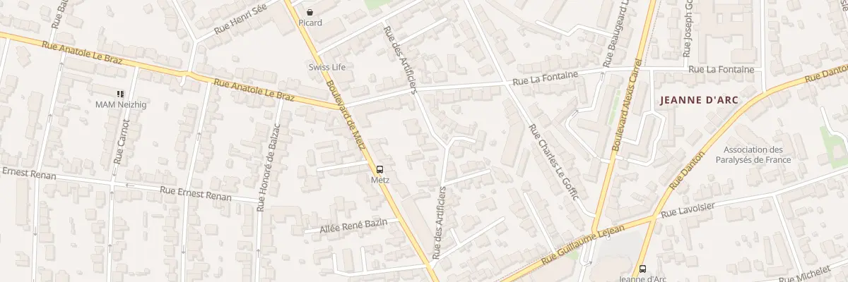 Plan du 21 Rue des Artificiers à Rennes