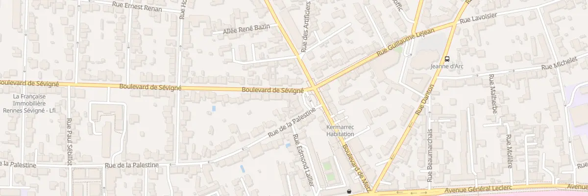 Plan du 136 Bd de Sévigné à Rennes