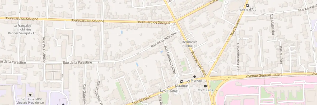 Plan du 56 Rue de la Palestine à Rennes