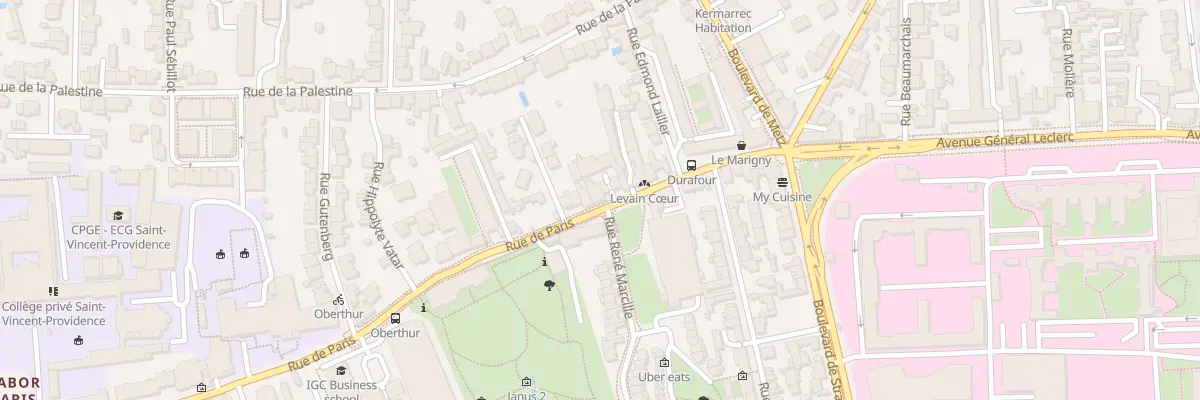 Plan du 111 Rue de Paris à Rennes