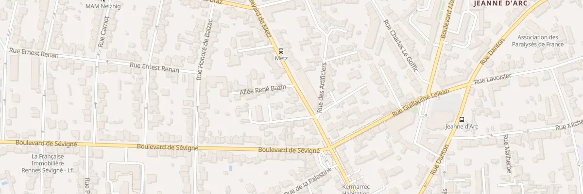 Plan du 37 Bd de Metz à Rennes