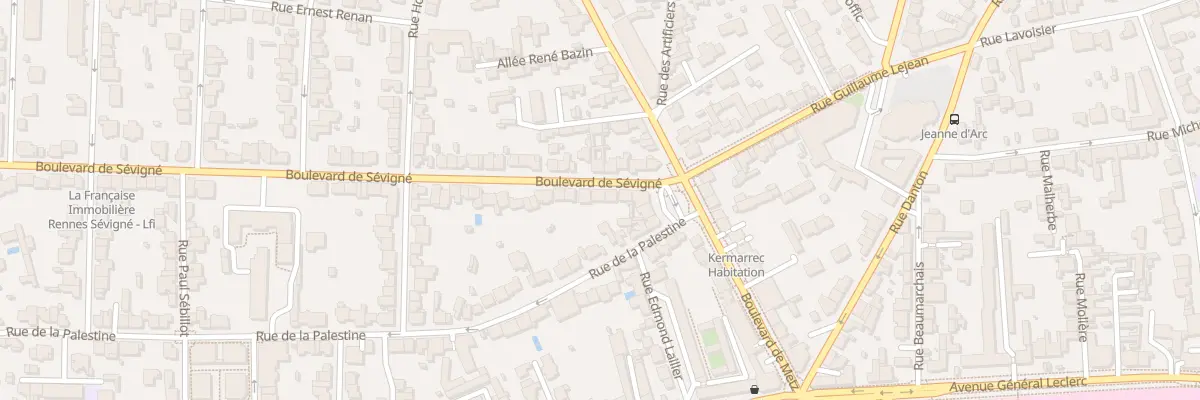 Plan du 130 Bd de Sévigné à Rennes