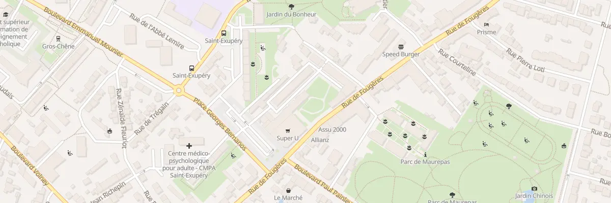 Plan du 207 Rue de Fougères à Rennes