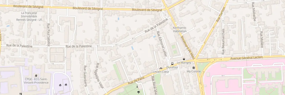 Plan du 48 Rue de la Palestine à Rennes
