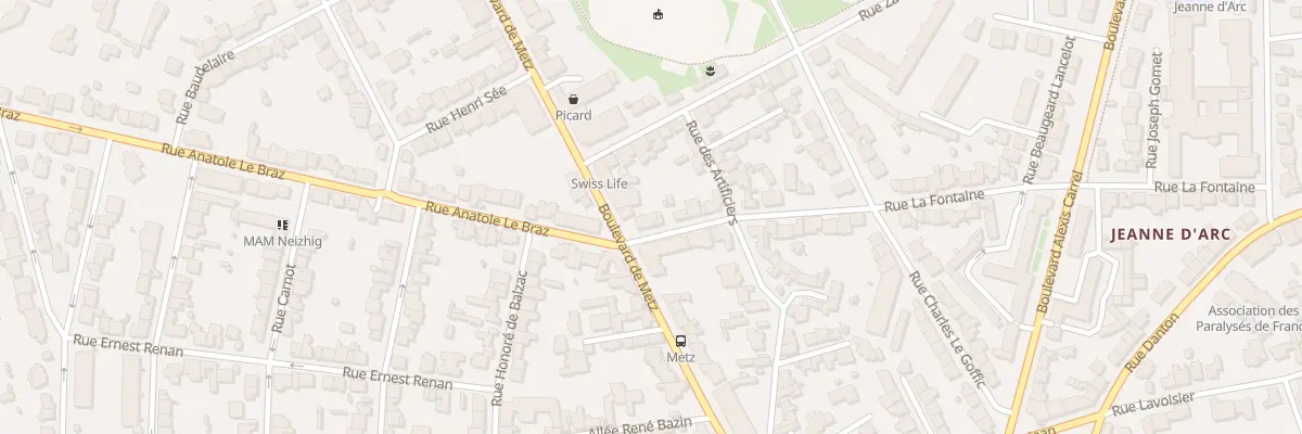 Plan du 1 Rue La Fontaine à Rennes