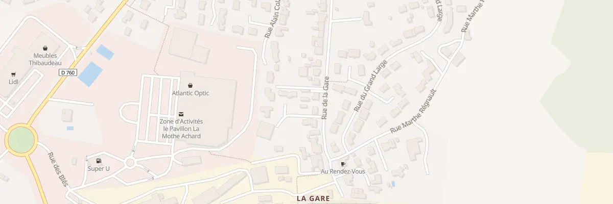 Plan du 68T Rue de la Gare aux Achards