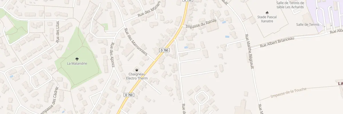Plan du 2 Rue de la Gare aux Achards