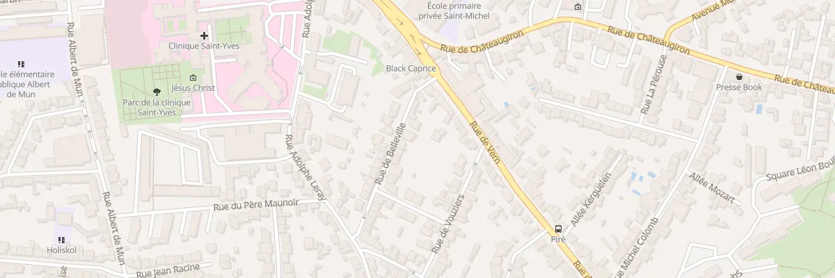 Plan du 7 Rue de Belleville à Rennes