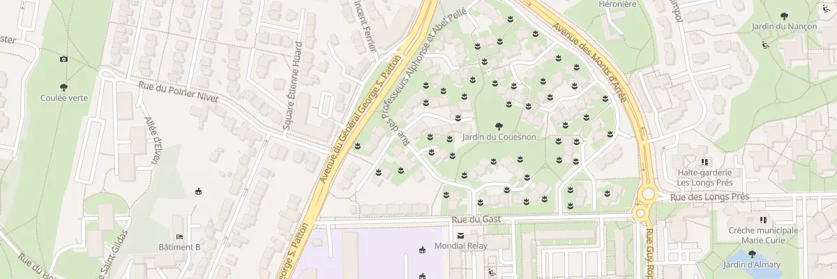 Plan du 30 Rue Prof Alphons et Abel Pelle à Rennes
