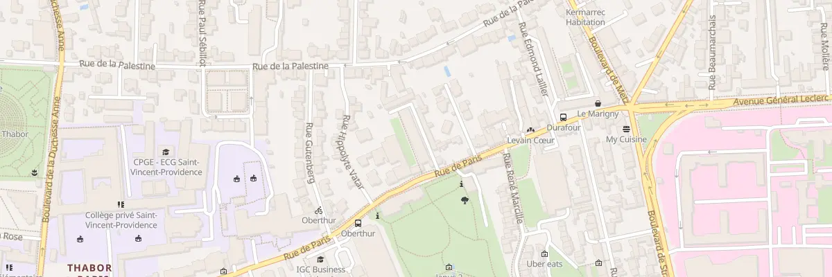 Plan du 99 Rue de Paris à Rennes