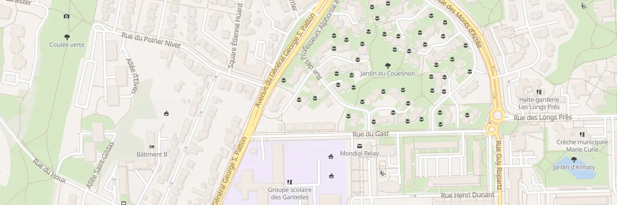 Plan du 13 Rue Prof Alphons et Abel Pelle à Rennes